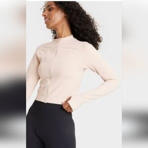 Joy Lab Cream Zip-Up Jacket